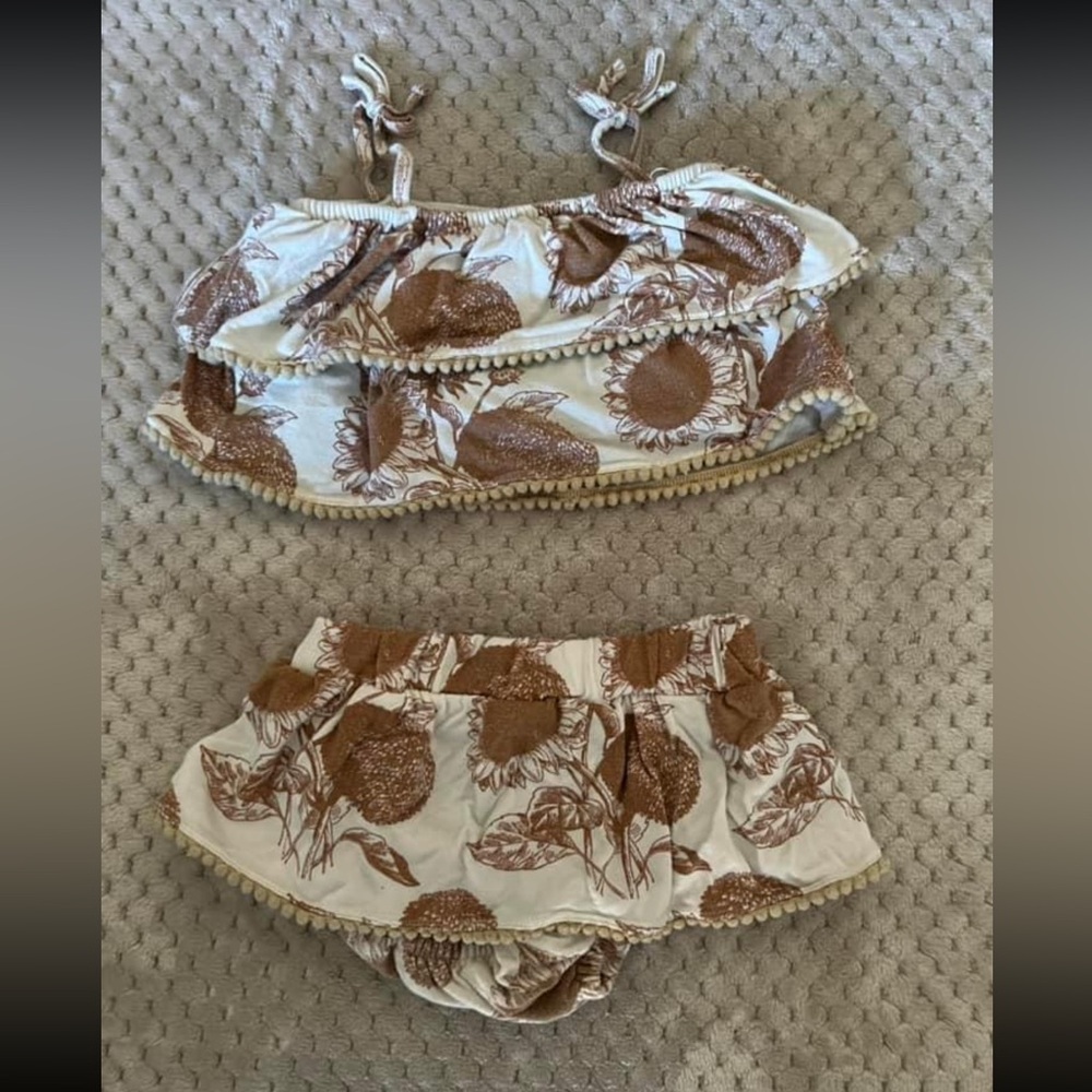 Kate Quinn sunflower sunsuit set